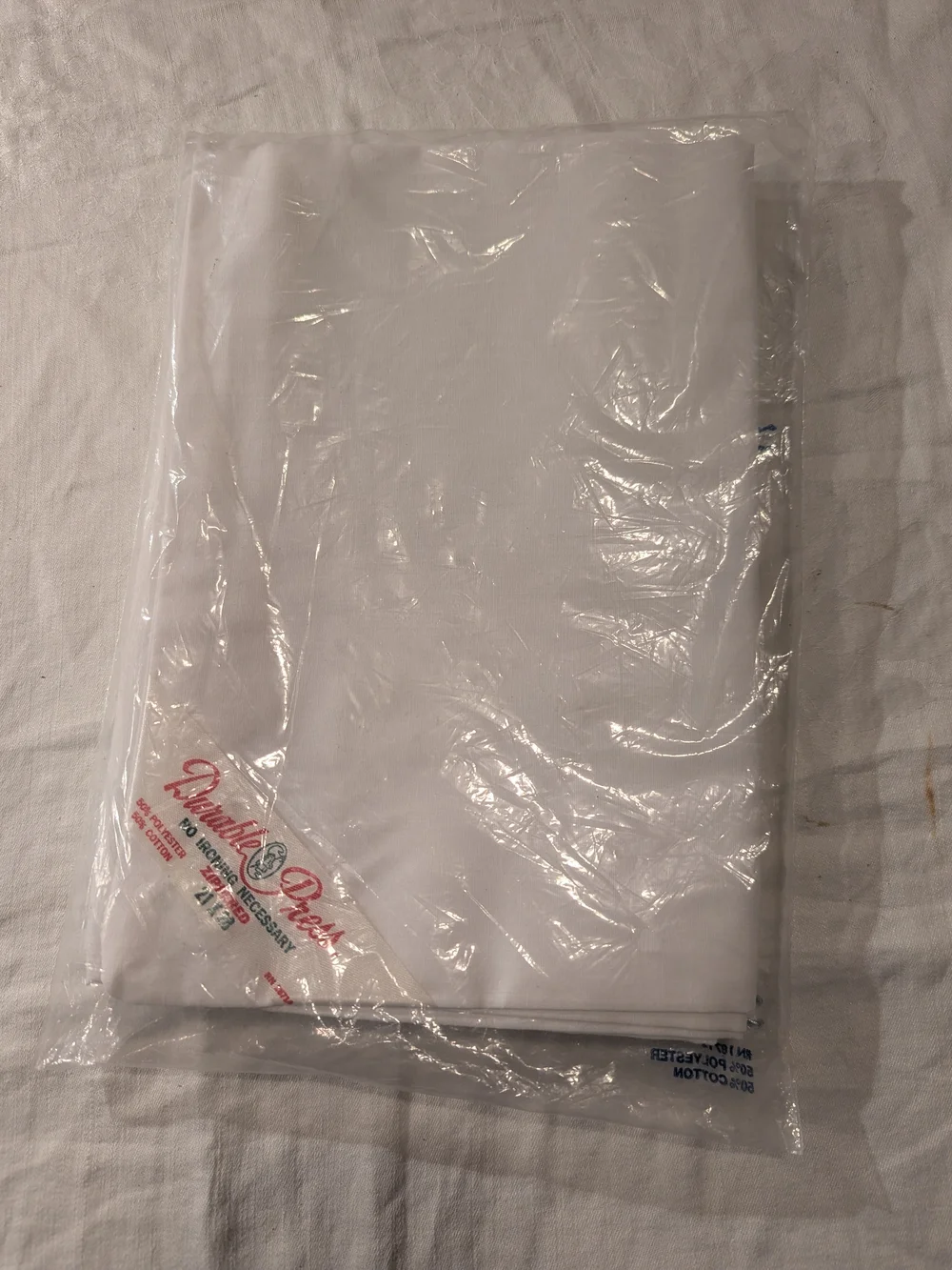White Durable Press Pillow Protectors - 2 Pack. Vintage